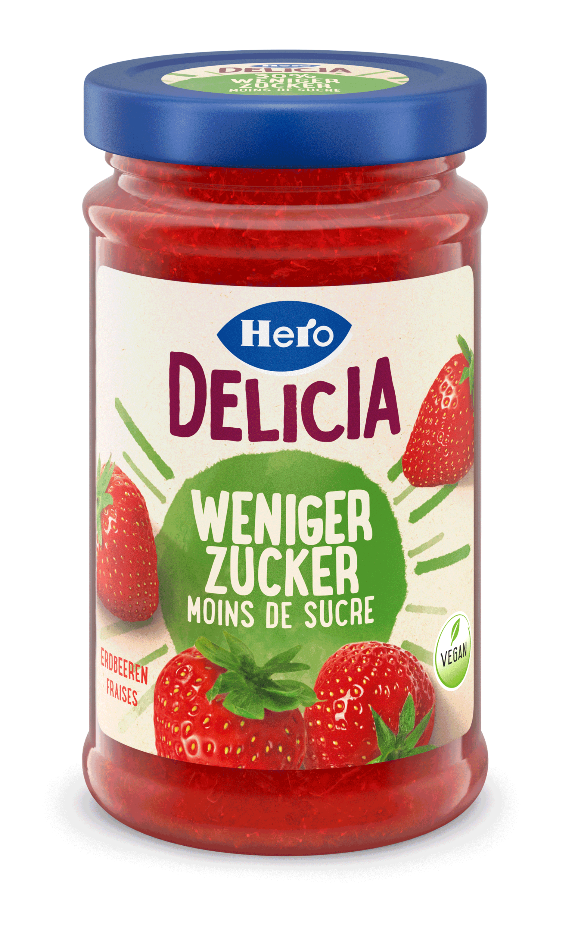 Hero DELICIA Weniger Zucker | Erdbeeren