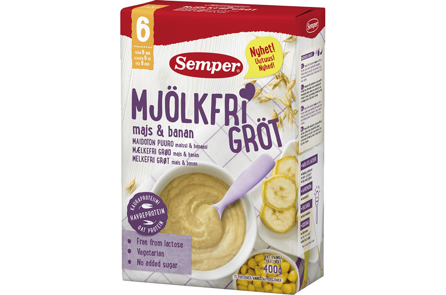 Mjolkfri Grot Med Majs Banan Semper Nutrition Hur tillagar du ersättningen på bästa sätt? mjolkfri grot med majs banan semper