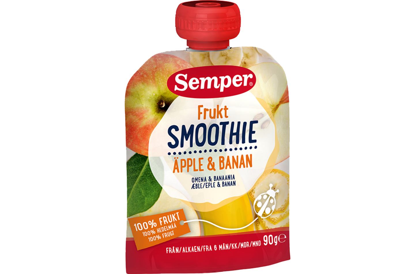 Fruktsmoothie Äpple & Banan från Semper Barnmat