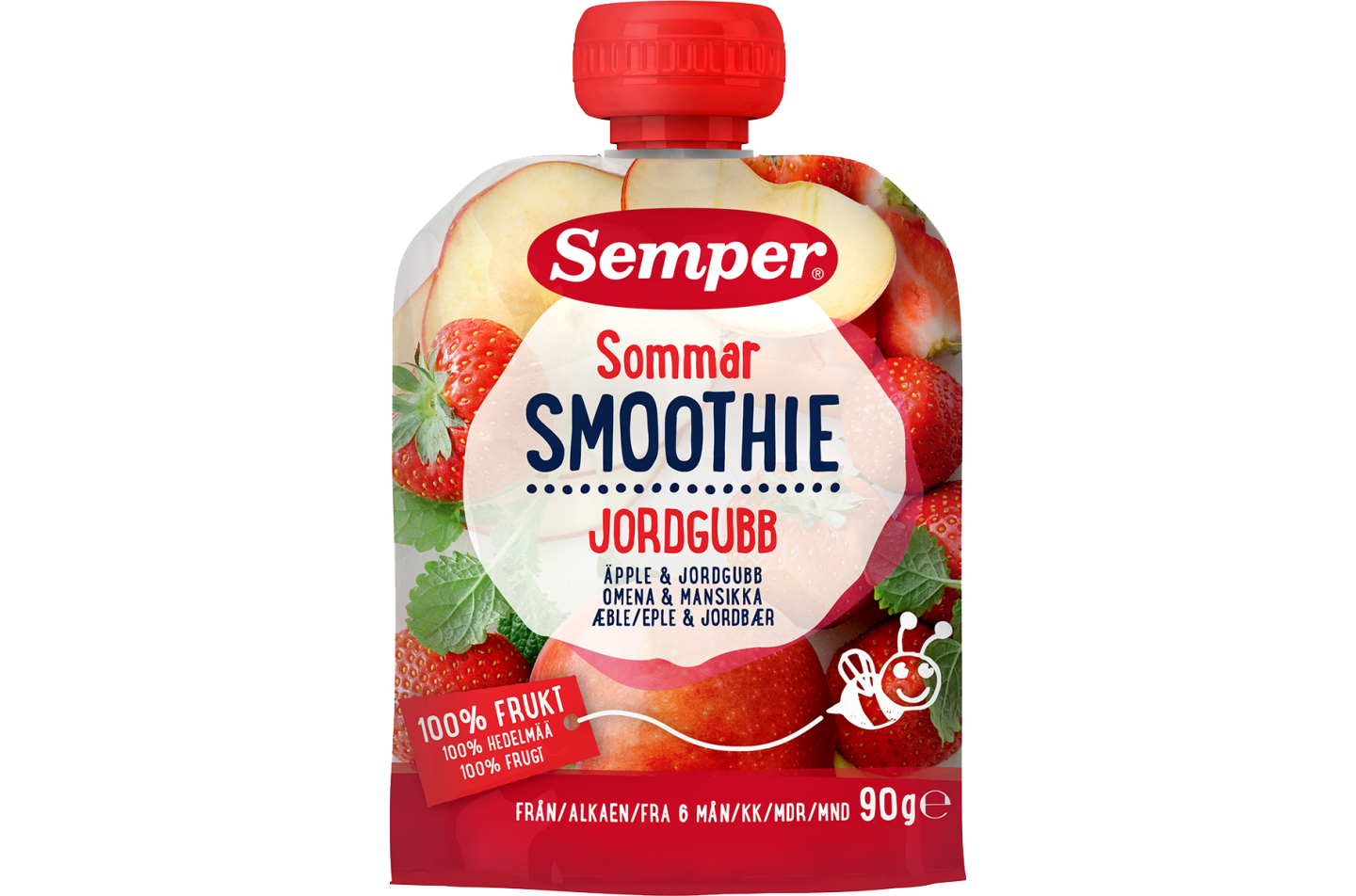 Smoothie Sommar Jordgubb från Semper Barnmat