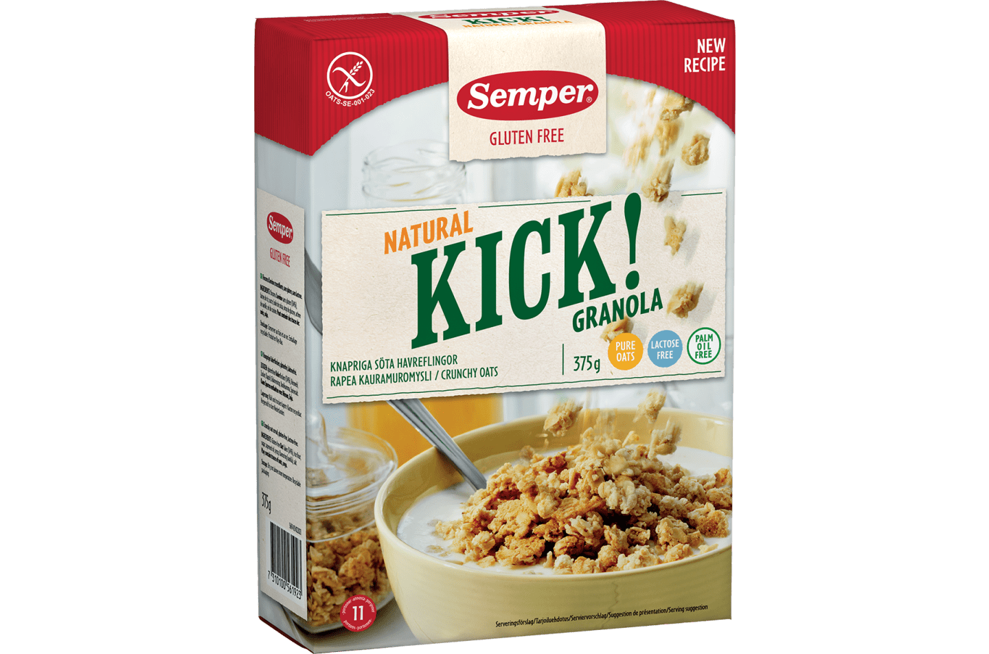 Kick! Natural Glutenfri Granola fra Semper Glutenfri