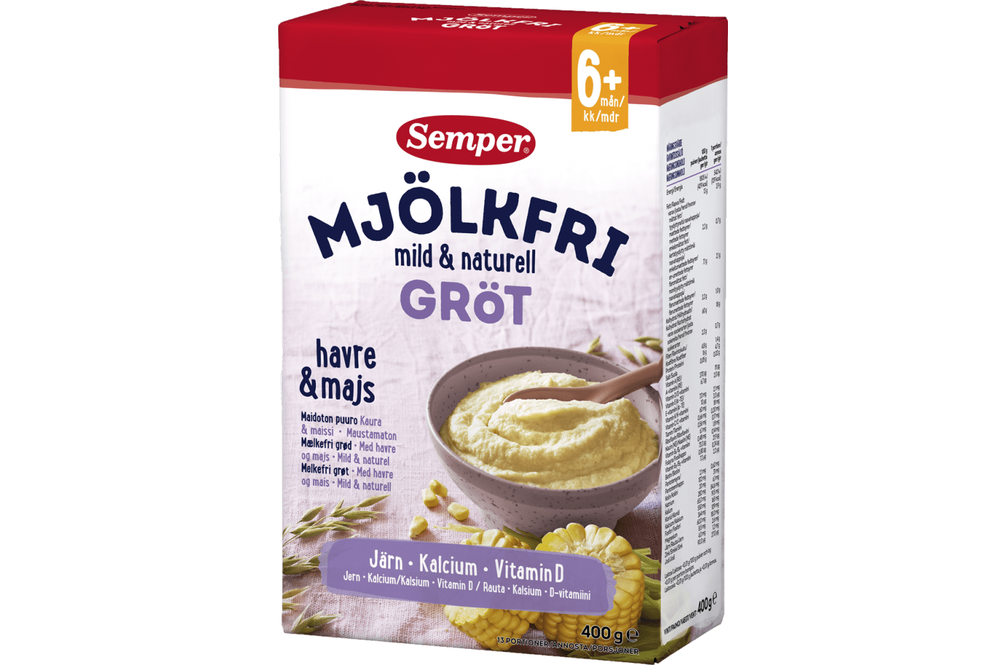 Mælkefri grød til baby fra 6 måneder fra Semper Børnemad