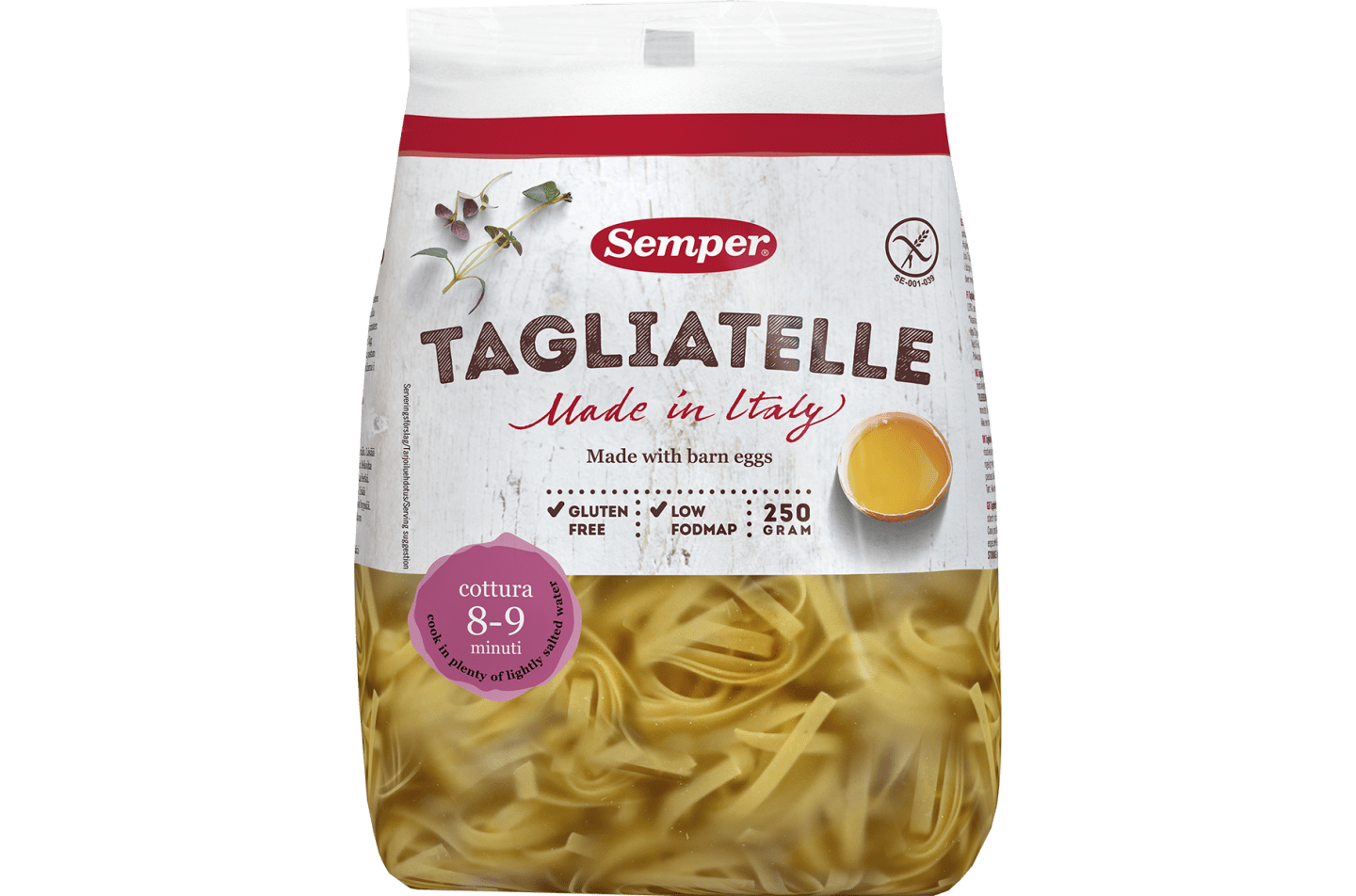 Tagliatelle från Semper Glutenfritt