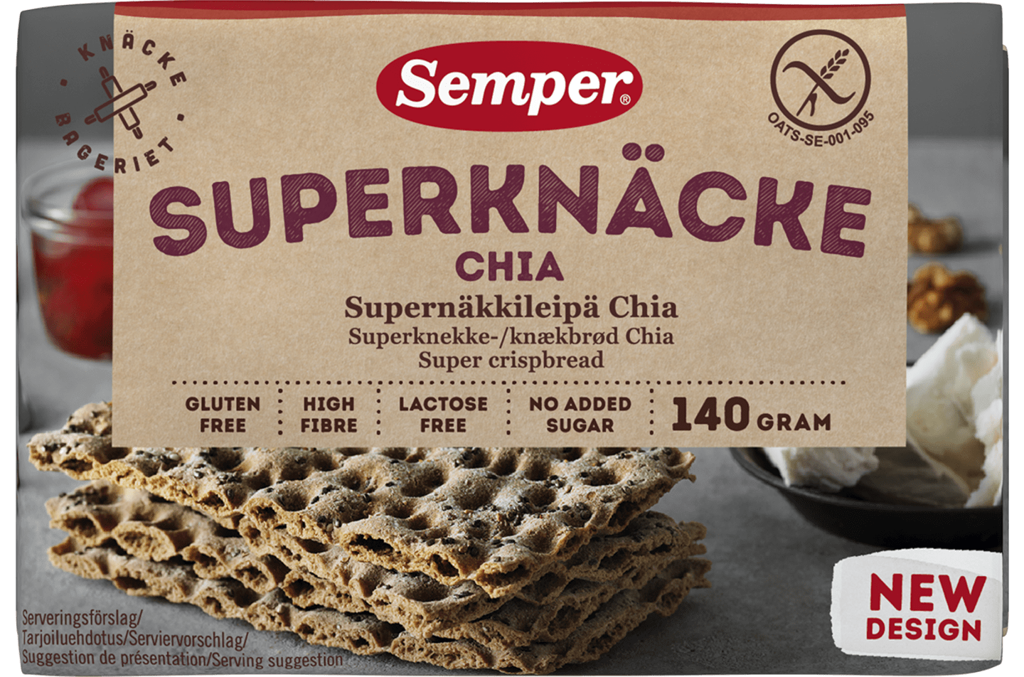 Superknäcke Chia från Semper Glutenfritt