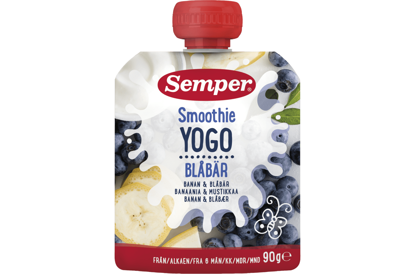 Semper Smoothie YOGO blåbær