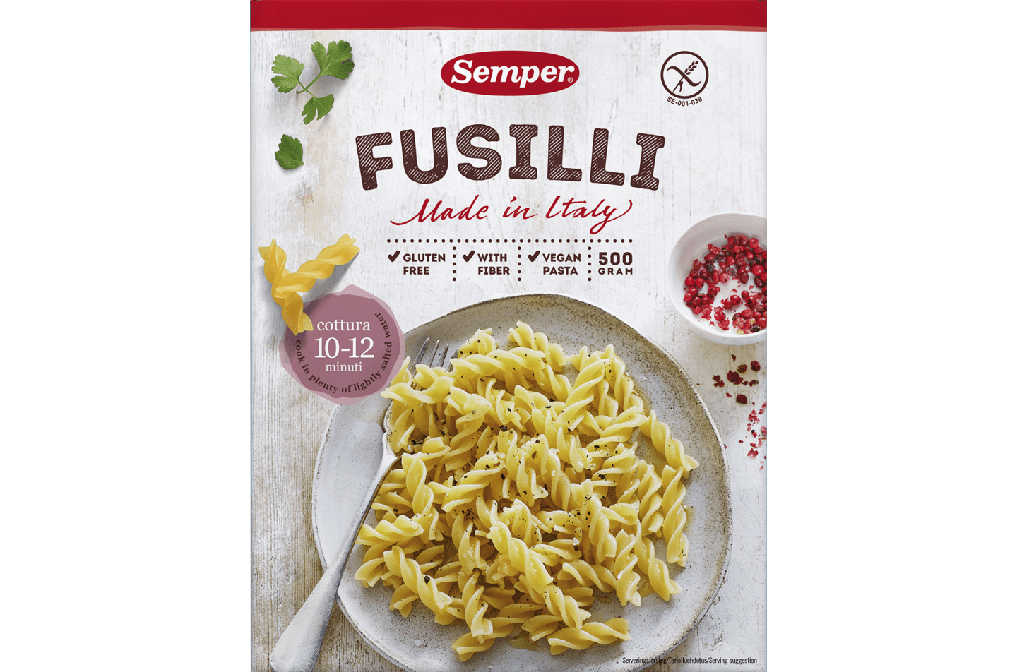 Gluteeniton fusilli