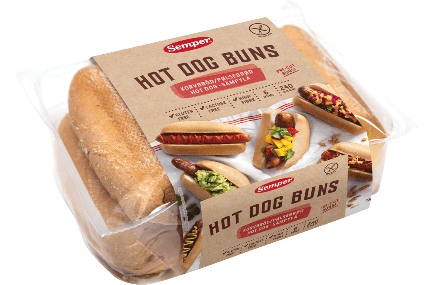 Glutenfritt Hot Dog Buns Semper Glutenfritt