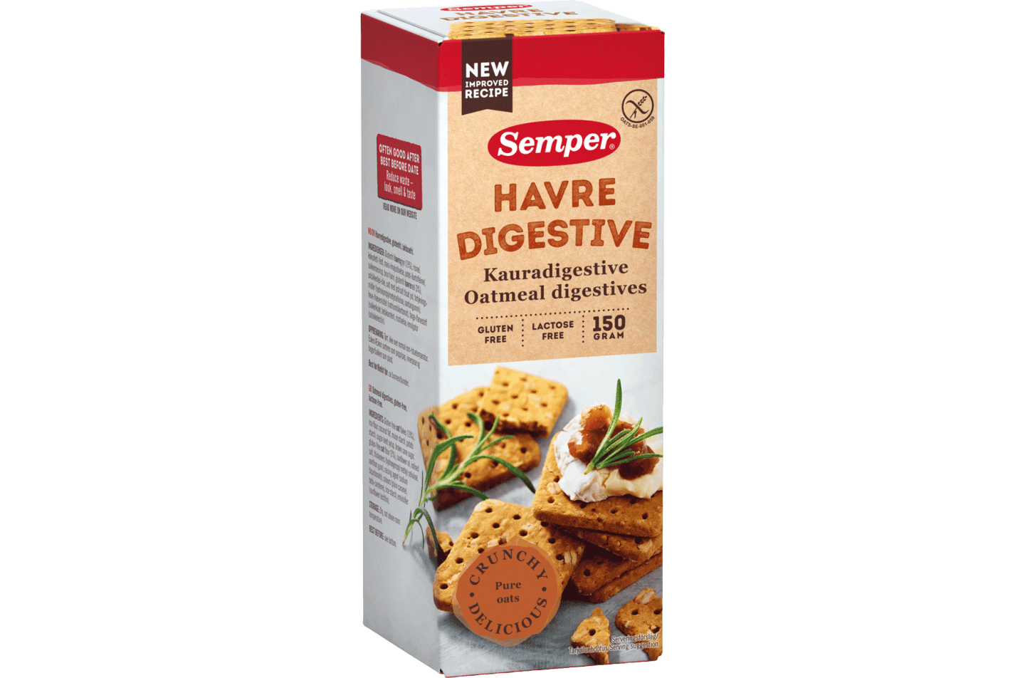 Glutenfri Havredigestive fra Semper GLutenfri