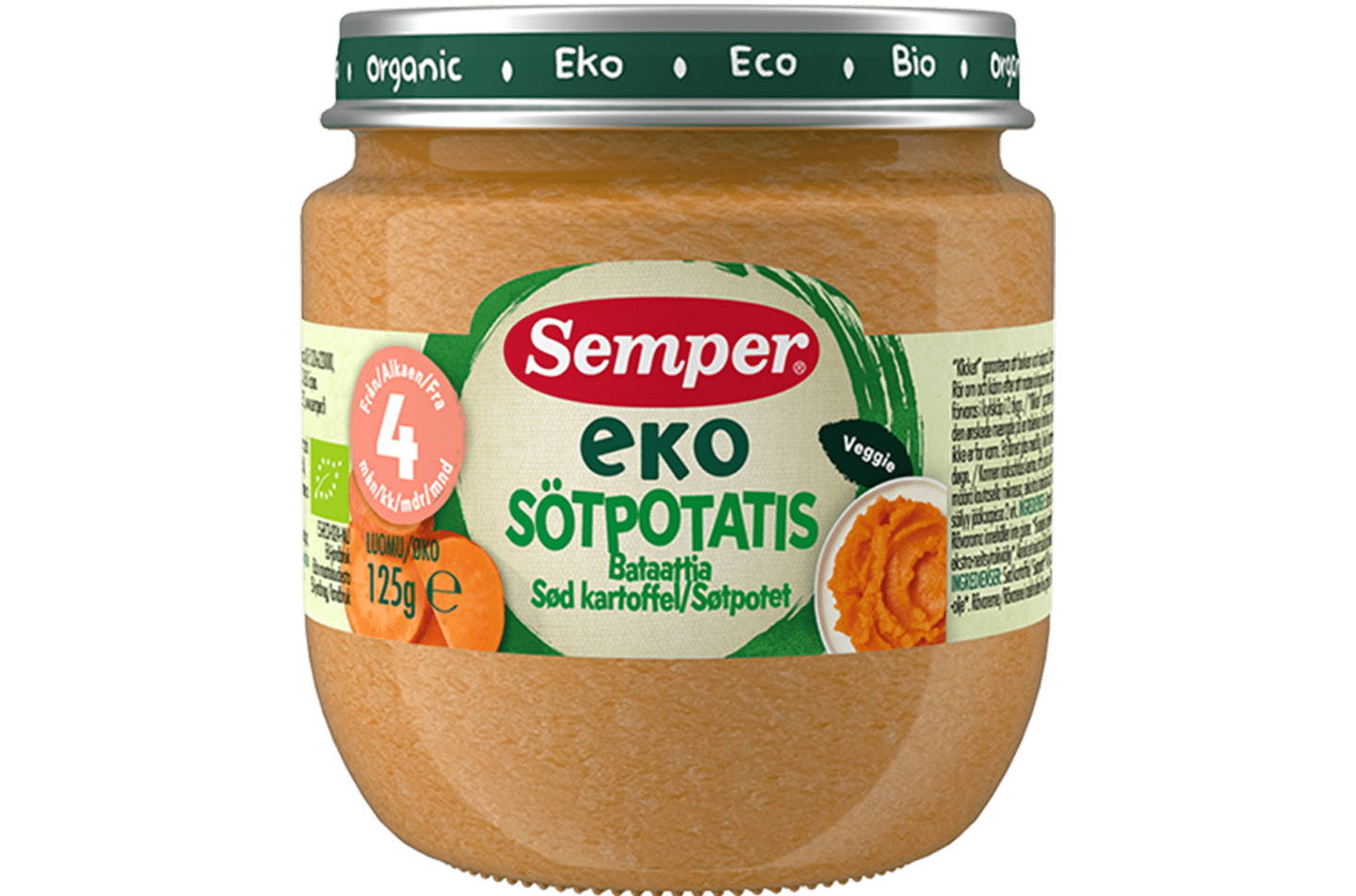 Eko sötpotatis 4 månader från Semper barnmat