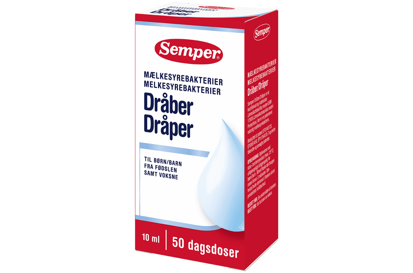 Semper Dråber med mælkesyrebakterier - probiotika fra Semper Børnemad