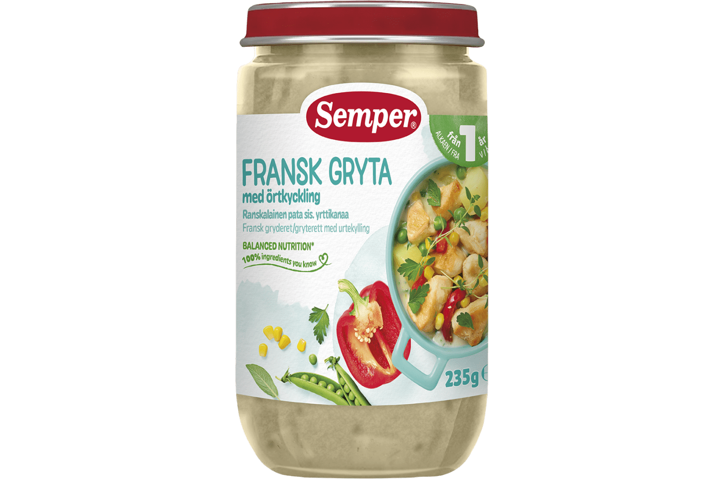 Semper Fransk gryderet med urtekylling fra 1 år fra Semper Børnemad
