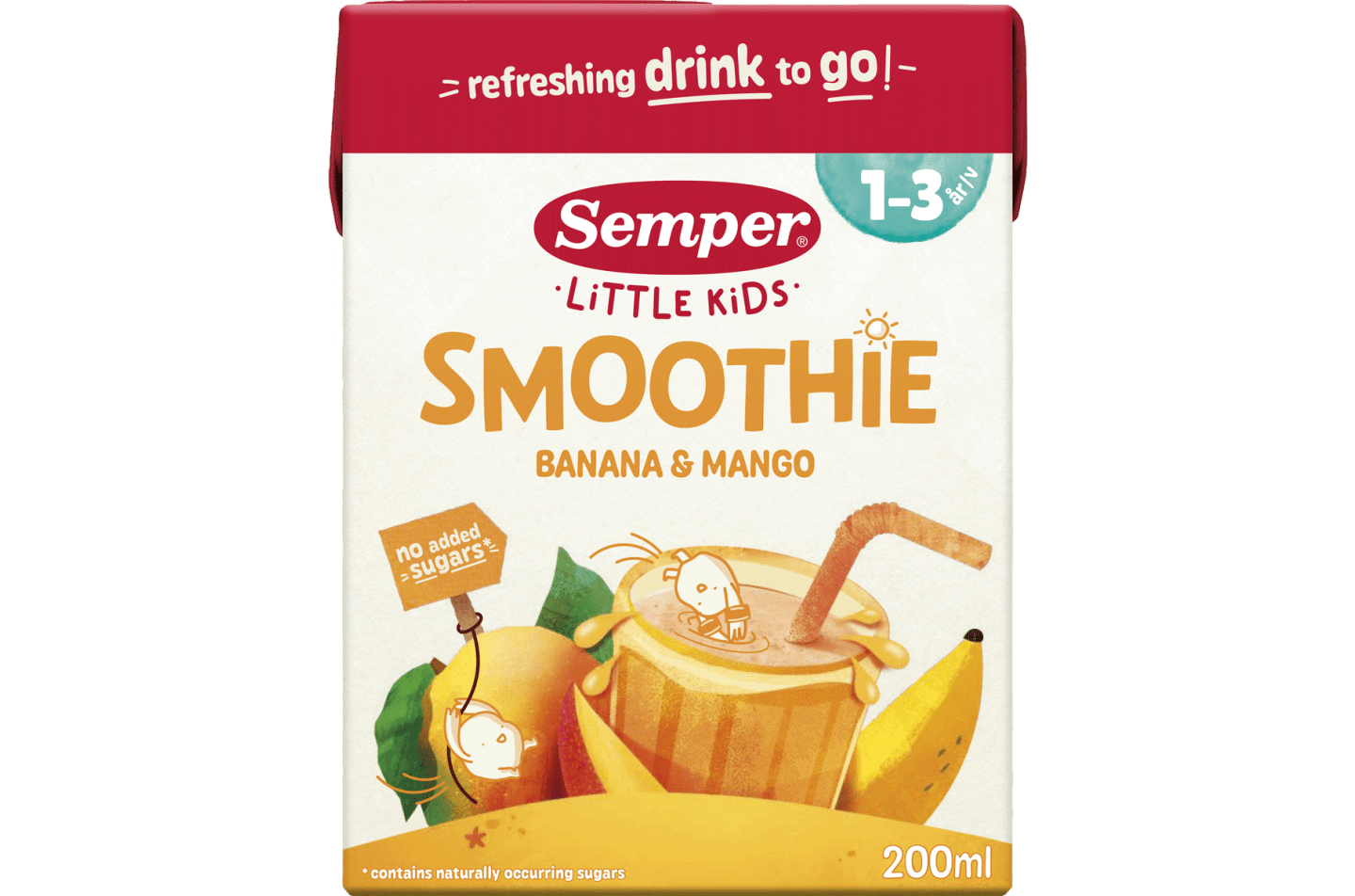 Little Kids Smoothie Banana & Mango från Semper Barnmat