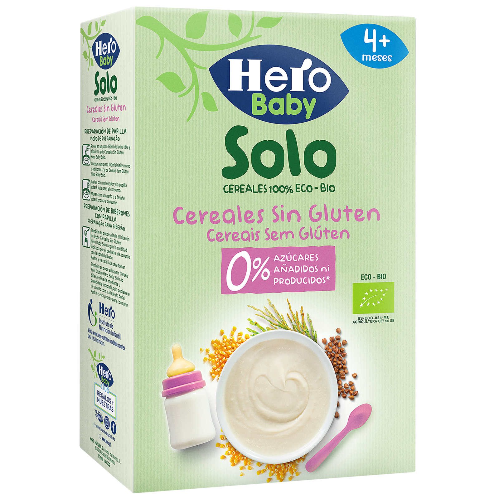 Hero Baby Papilla de Crema de Arroz - Para Bebés a Partir de los 4