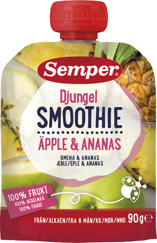 Luomu Smoothie omena, mansikka & kvinoa 6kk | Semper Lastenruoat