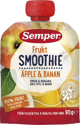 Smoothie Frukt Omenaa ja Banaania 6kk | Semper Lastenruoat