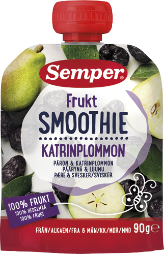 Smoothie Päärynää ja Luumua | Semper Lastenruoat