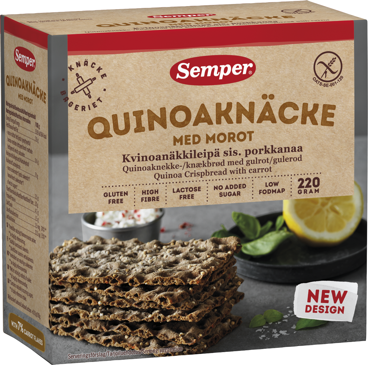 Quinoaknækbrød - knækbrød | Glutenfri