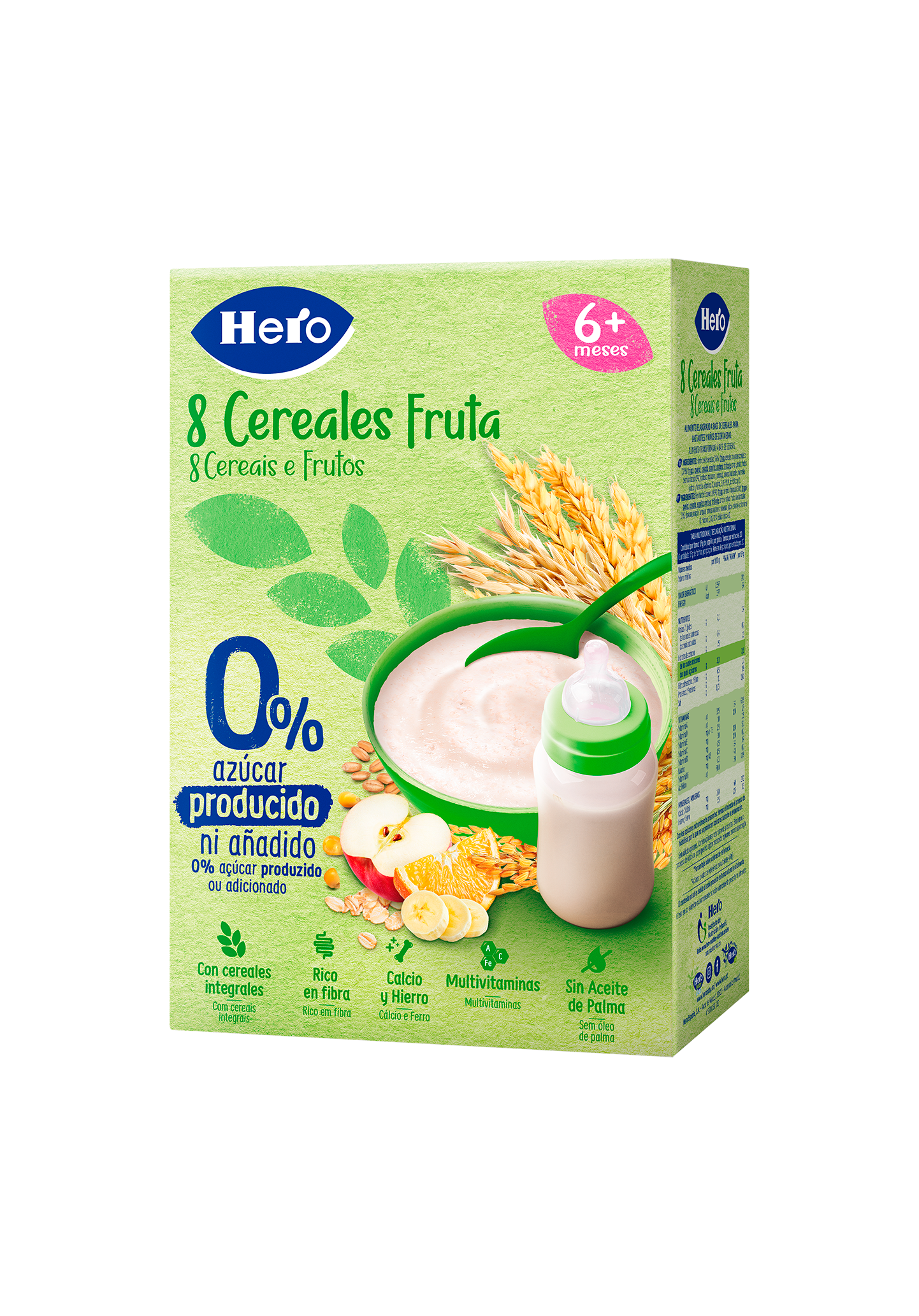 Hero Papilla Cereales Sin Gluten Papilla en polvo sin gluten 0% azucares  añadidos a partir de 4 meses 340 gr