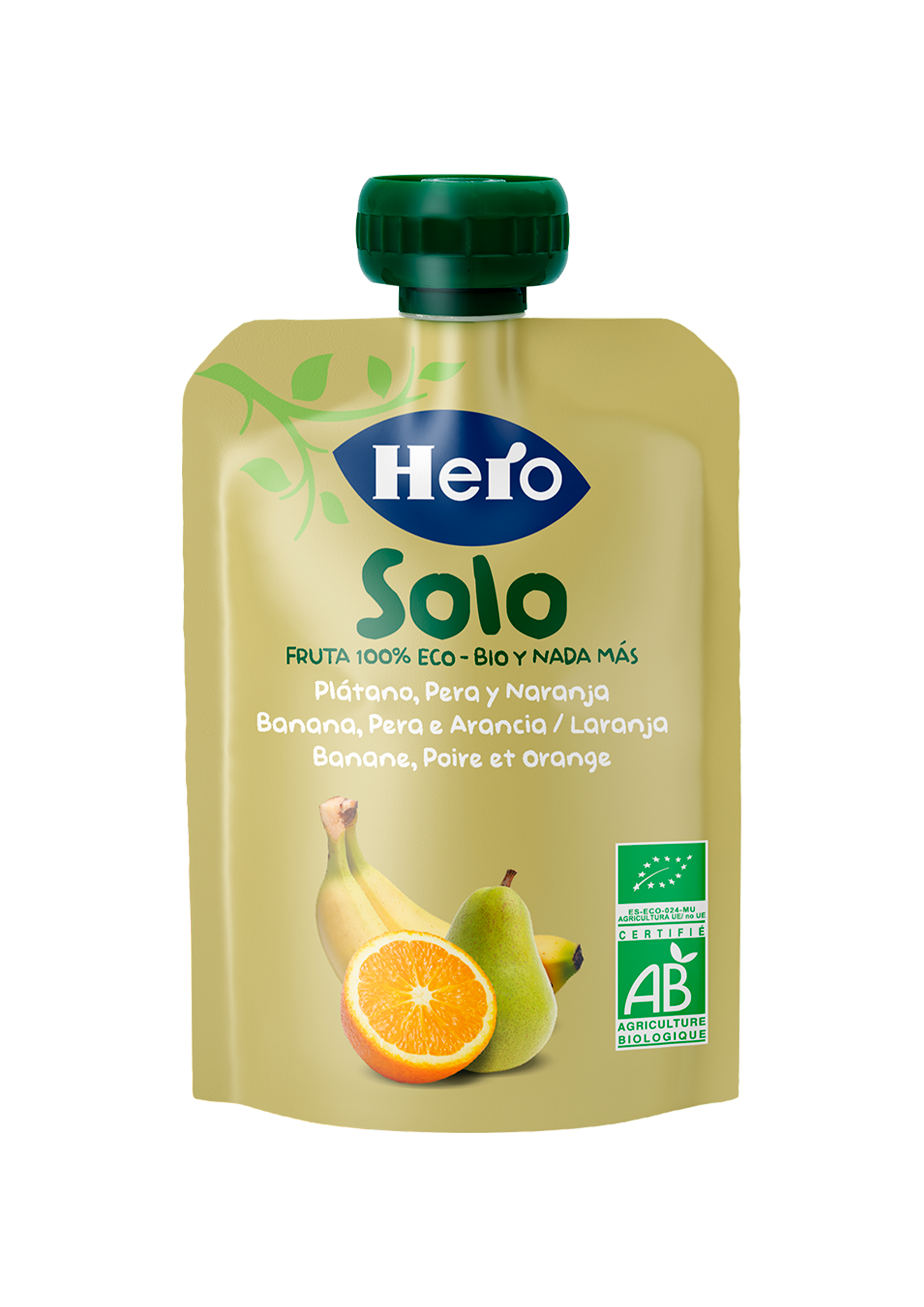 Hero Solo Eco Nutri Vita Bolsita Patata Dulce Manzana Plátano Bolsita  sabrosa y nutritiva con fuente natural de vitaminas a y c a partir de 6  meses 100 gr