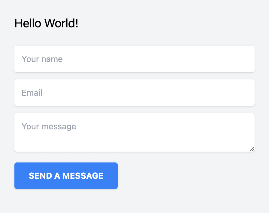 Simple contact form