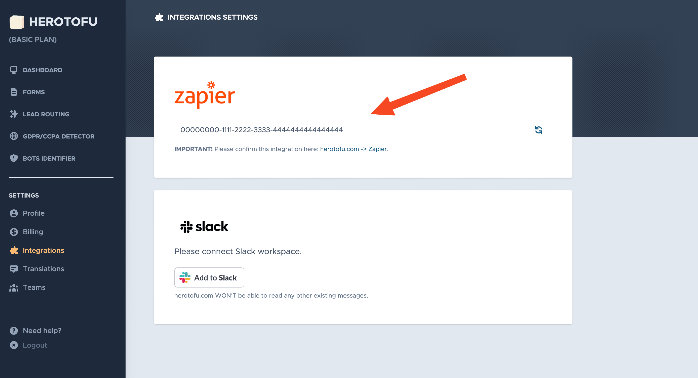 Zapier integration