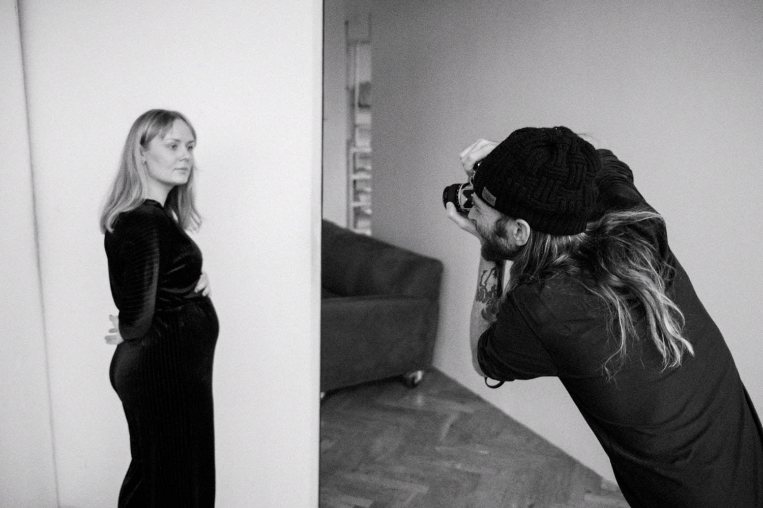 Joakim Hertze — Swedish portrait and editorial photographer — Knitted brain beanie -- portraits of Ryan Muirhead, image 1