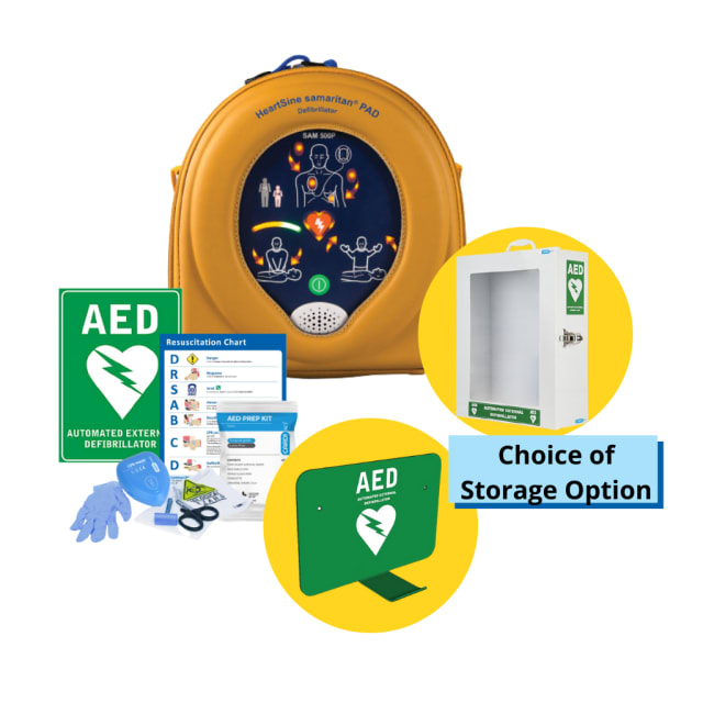 HeartSine 500P SAM Semi-Automatic Defibrillator Bundle