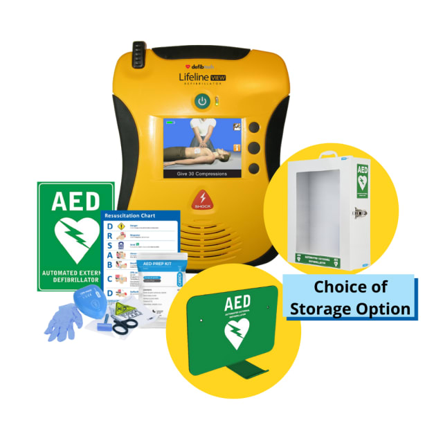 Lifeline VIEW Semi-Automatic Video Defibrillator Bundle