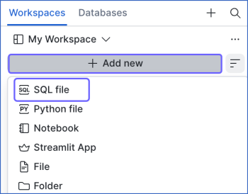 Click SQL File