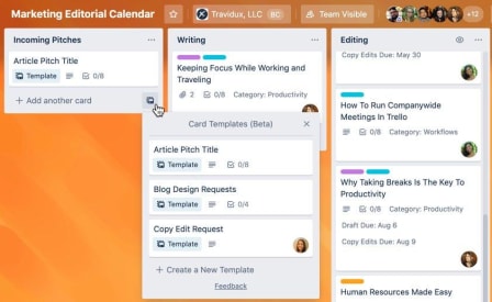 Facebook Treasure Chest is a Social Media Trello Template for 