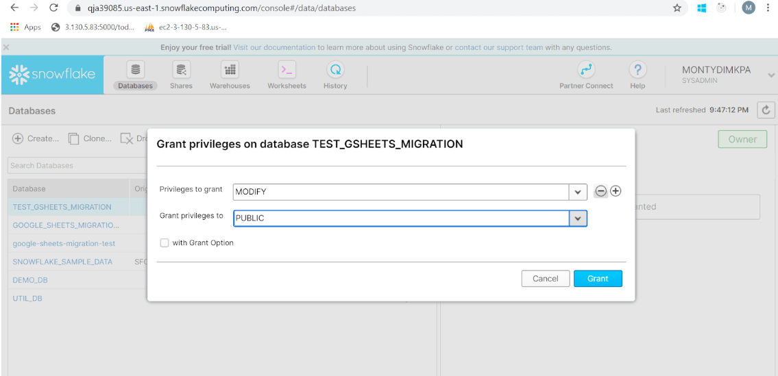 Google Sheets to Snowflake 2 Easy Methods