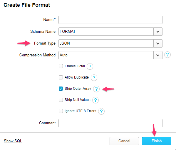 file format in snowflake