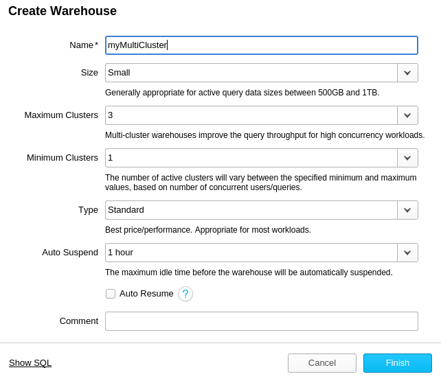 Create a Snowflake Data Warehouse 