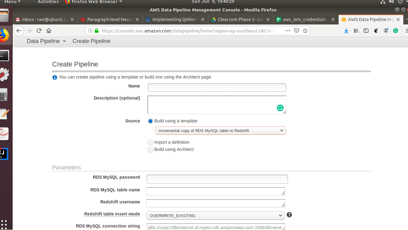 Choosing a Template for an Incremental Update