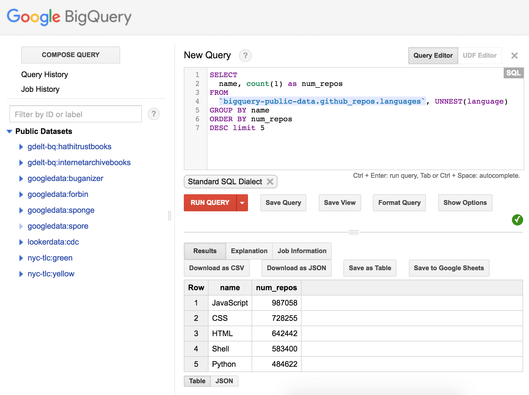 bigquery geodist