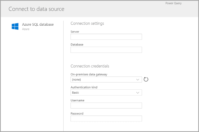 Connecting Azure with the data source.