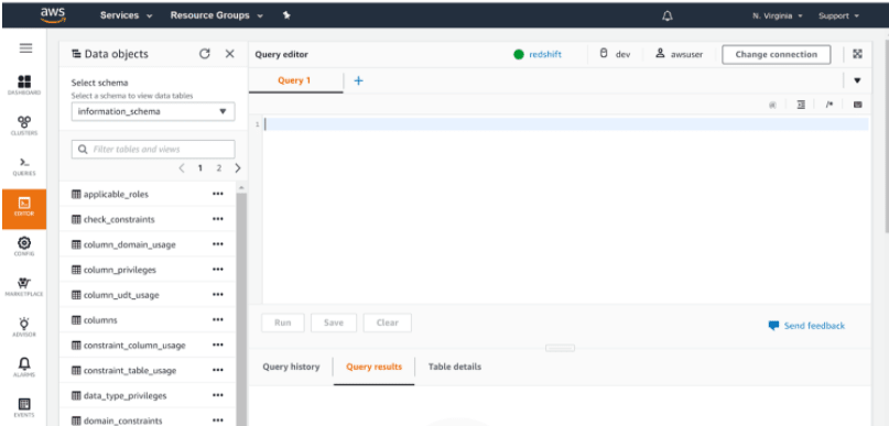 Using Redshift Queries.