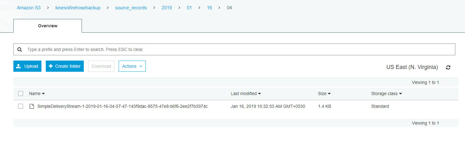 Kinesis Stream to S3-  Streaming Data to S3.