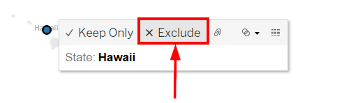 Exclude Hawaii Tableau Map