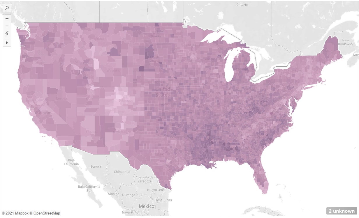 Choropleth or Filled Tableau Custom Maps