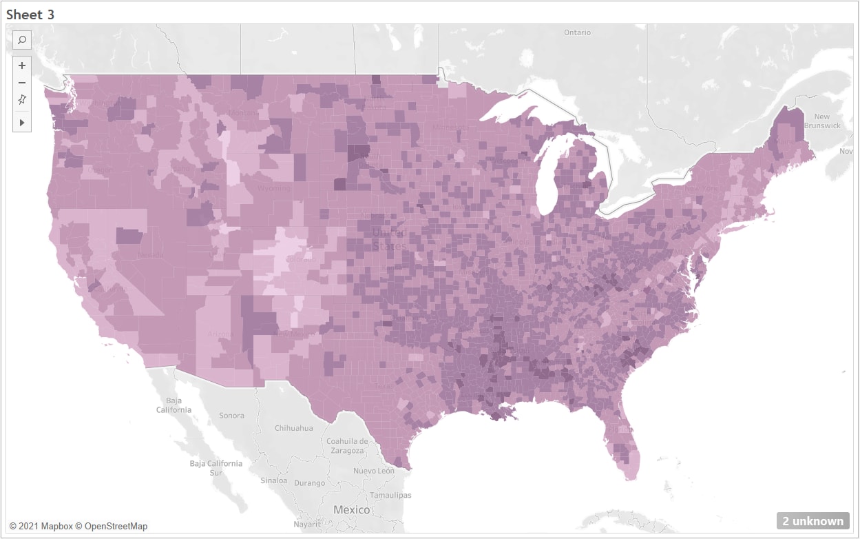 Choropleth or Filled Tableau Custom Maps