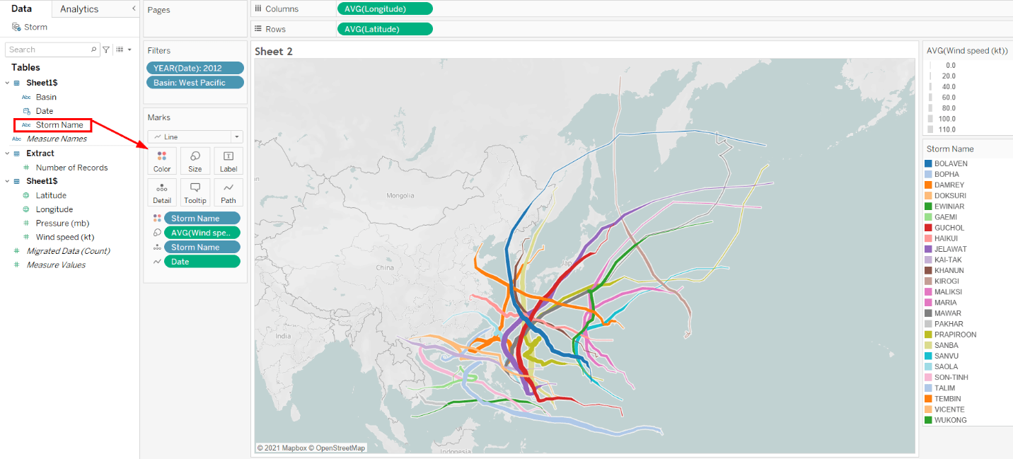 Flow or Path Tableau Custom Maps