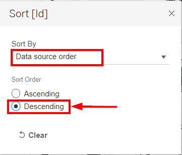Edit Sort Order
