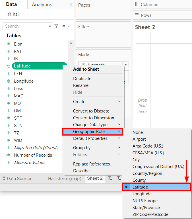 Set Geographic Role
