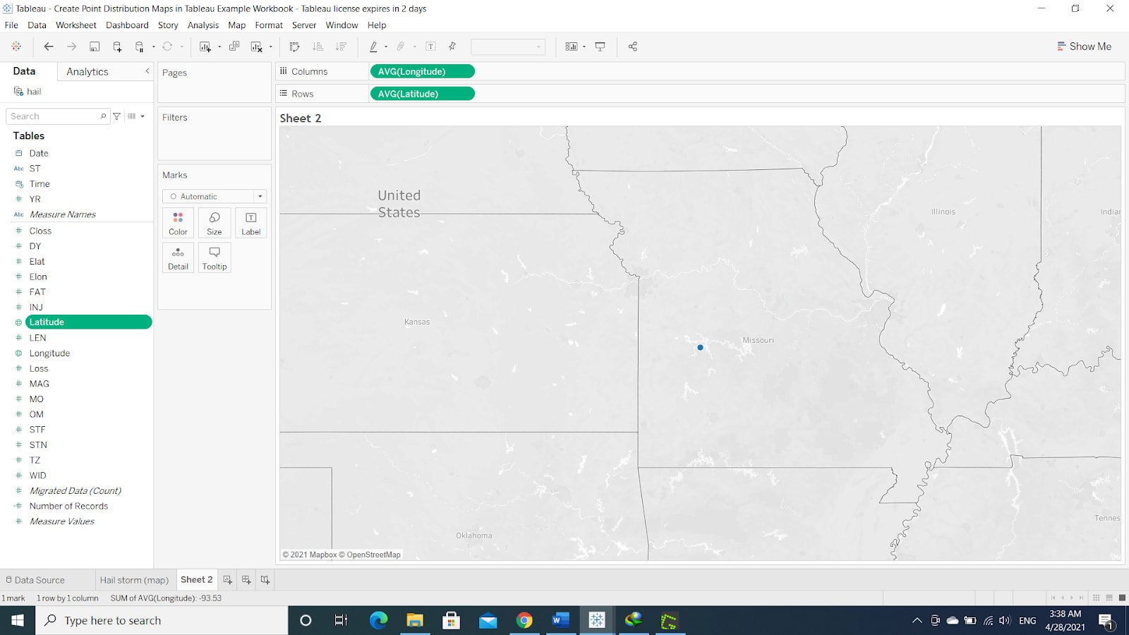 Point Distribution Tableau Custom Maps