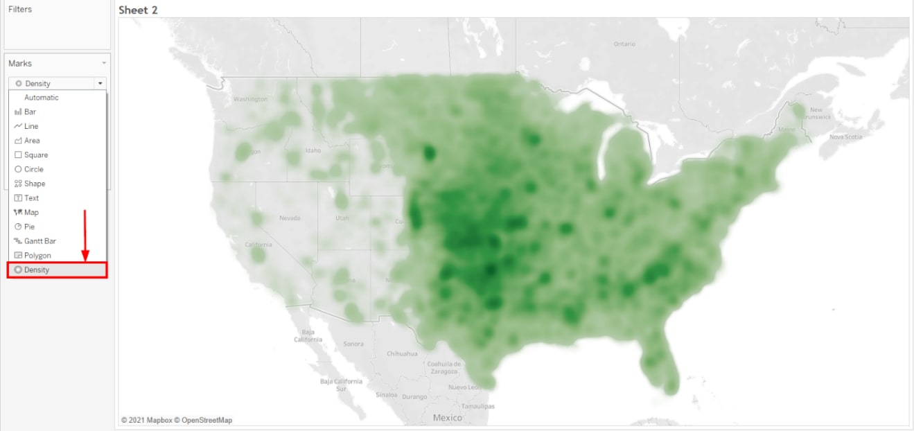 Heat or Density Tableau Custom Maps
