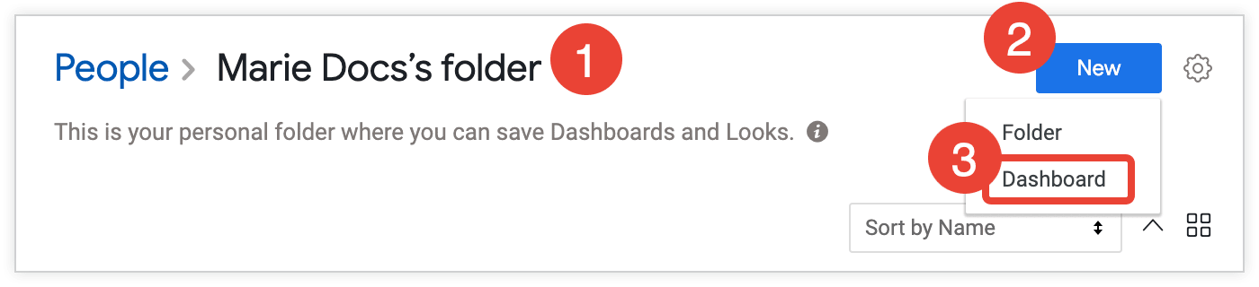 Dashboard from a Folder