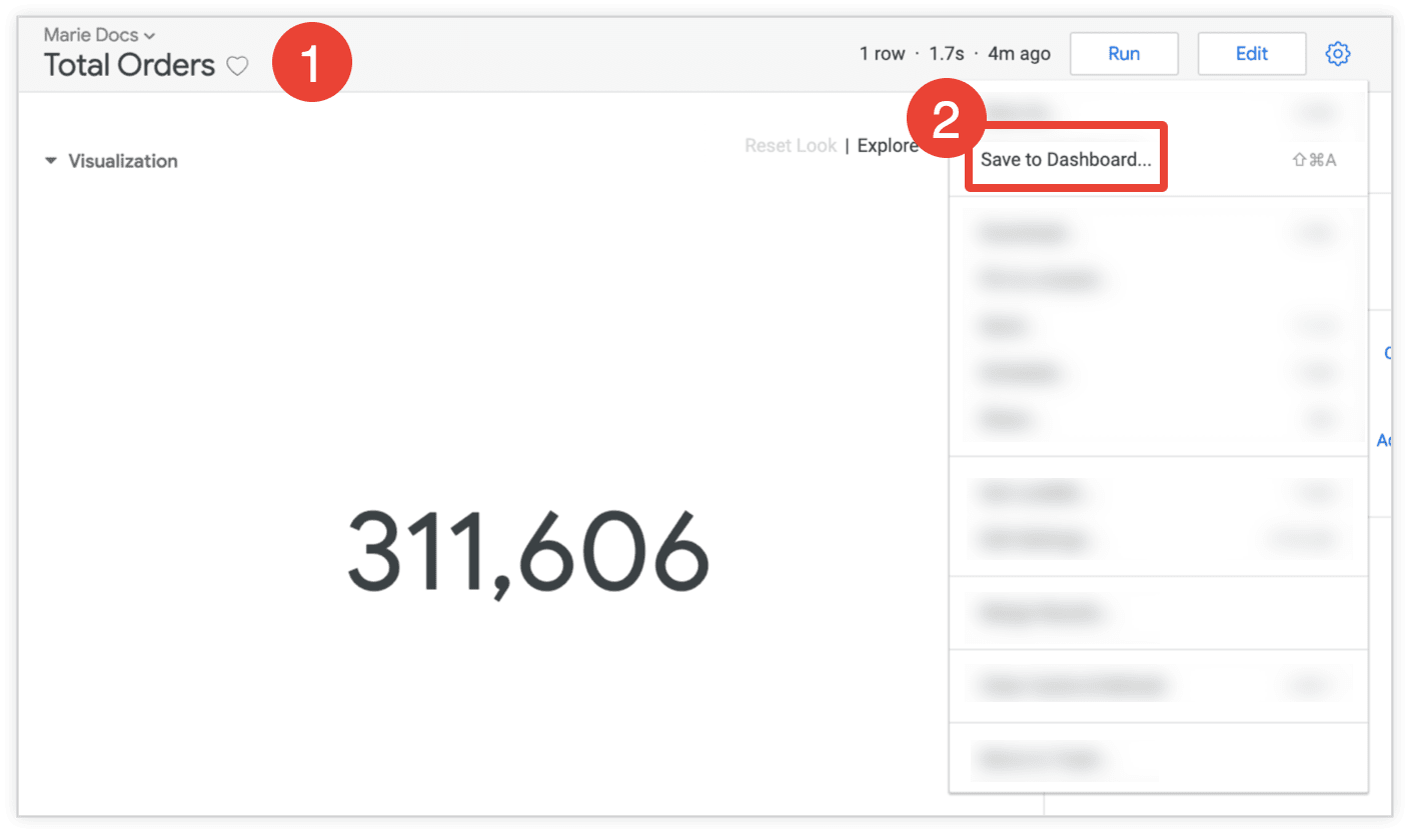 Navigate to Looker Dashboard