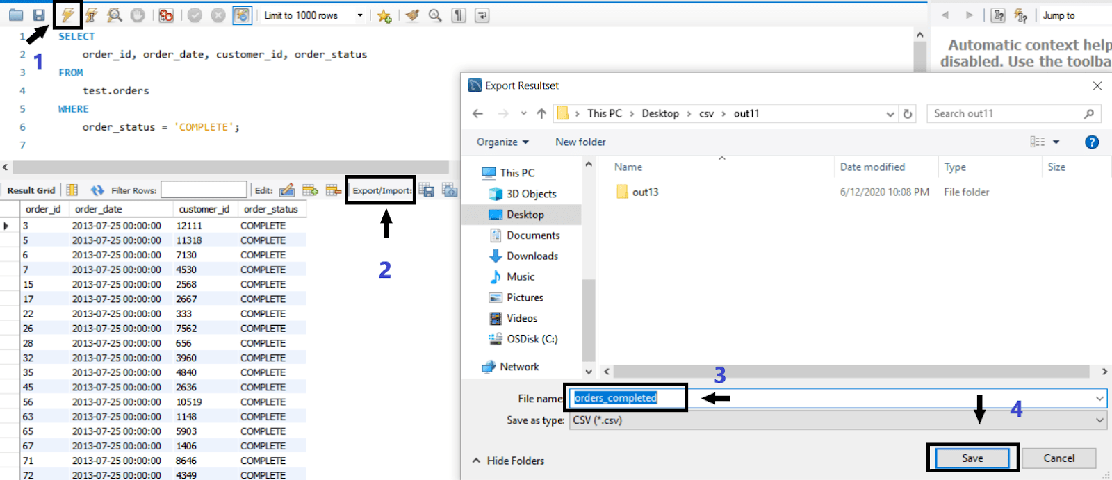 importing sql file into mysql workbench