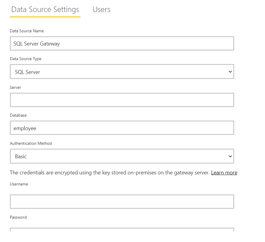 SQL SERVER TO POWER BI: DATA SOURCE SETTINGS